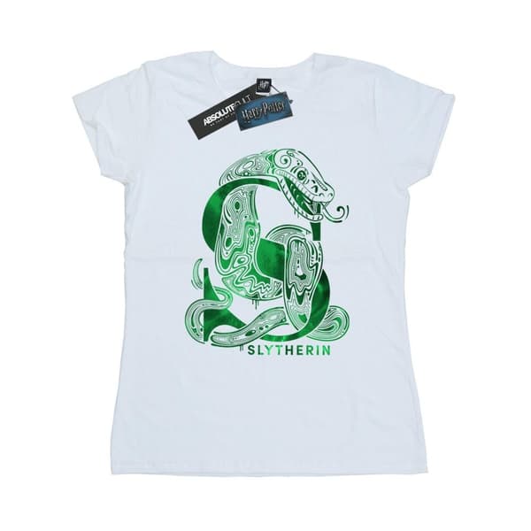 Harry Potter Dam/Tjej Slytherin orm bomulls t-shirt