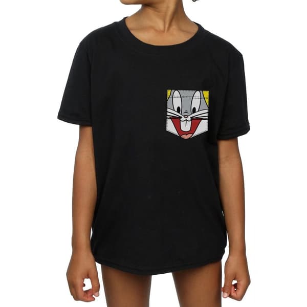 Looney Tunes T-shirt i bomull med fuskficka och kaninansikte för flickor