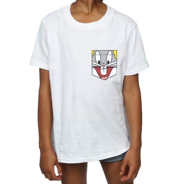 Looney Tunes T-shirt i bomull med fuskficka och kaninansikte för flickor