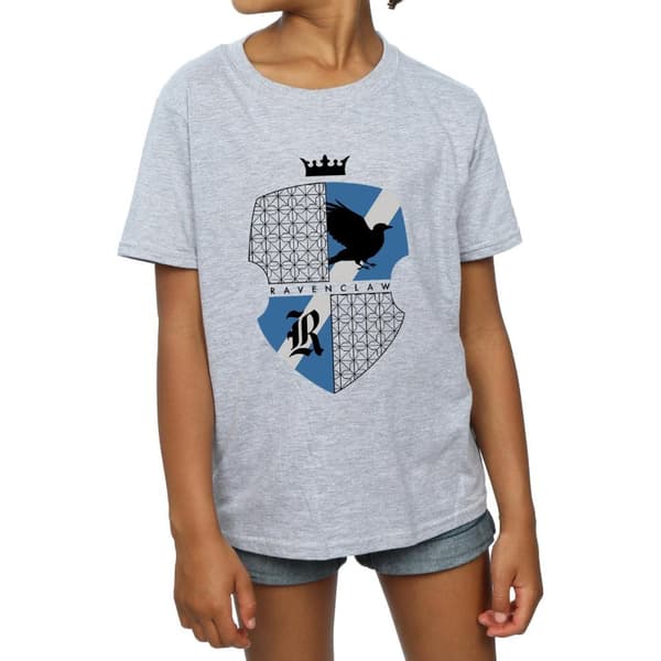 Harry Potter Girls Ravenclaw Shield Cotton T-Shirt