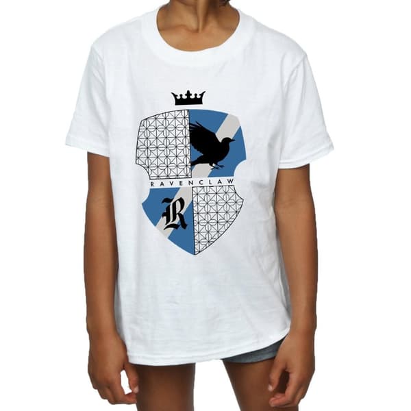 Harry Potter Girls Ravenclaw Shield Cotton T-Shirt