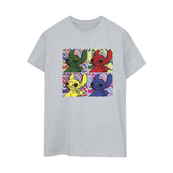 Disney Dam/Lillo & Stitch Pop Art Boyfriend T-shirt i bomull