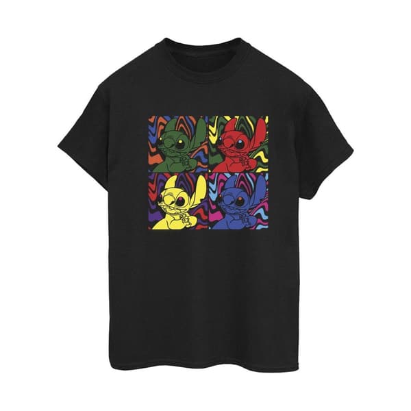 Disney Dam/Lillo & Stitch Pop Art Boyfriend T-shirt i bomull