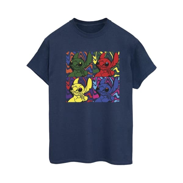 Disney Dam/Lillo & Stitch Pop Art Boyfriend T-shirt i bomull