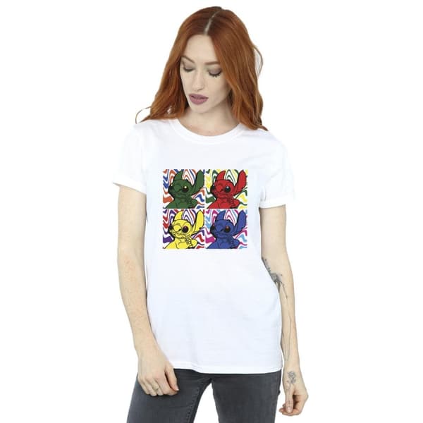 Disney Dam/Lillo & Stitch Pop Art Boyfriend T-shirt i bomull