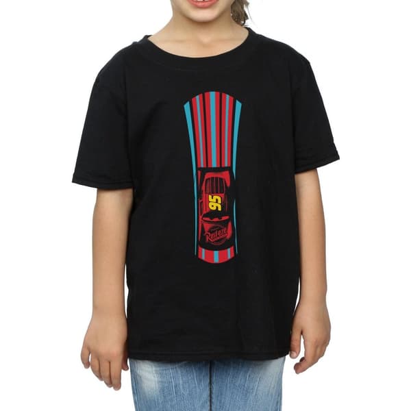 Disney Cars Lightning McQueen - T-shirt i bomull med ränder för flickor