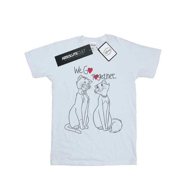 Disney Dam/Tjej Aristocats We Go Together Bomull Boyfriend T-shirt