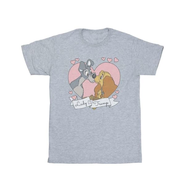 Disney Dam/Tjej Lady And The Tramp Love Boyfriend T-shirt i bomull