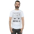 Miniatyrbillede 2 af 5: Disney Mens Cars Jackson Storm Blueprint T-Shirt