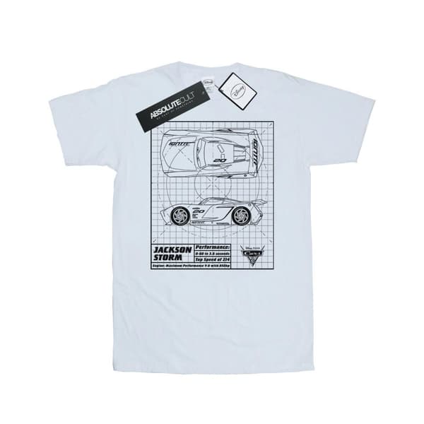 Disney Mens Cars Jackson Storm Blueprint T-Shirt