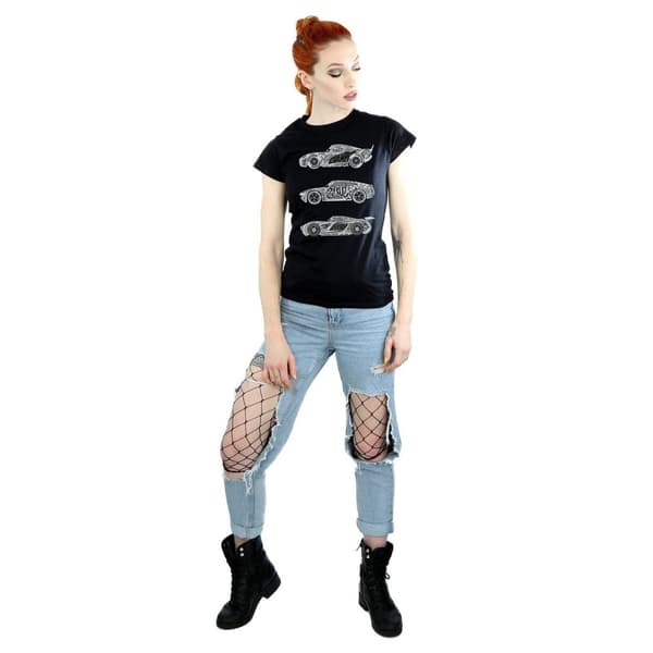 Disney Womens/Ladies Cars Text Racers Cotton T-Shirt
