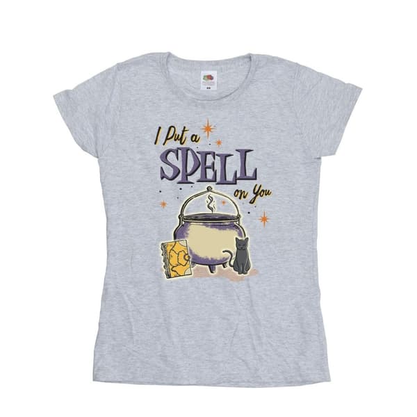 Disney Womens/Ladies Hocus Pocus Spell On You Cotton T-Shirt Sports Grey S