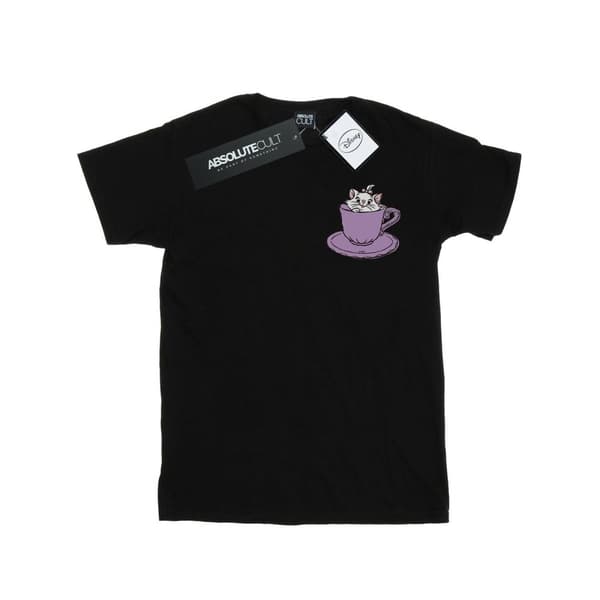 Disney Dam/Tjej Aristocats Marie In Cup Brösttryck Bomull Boyfriend T-shirt