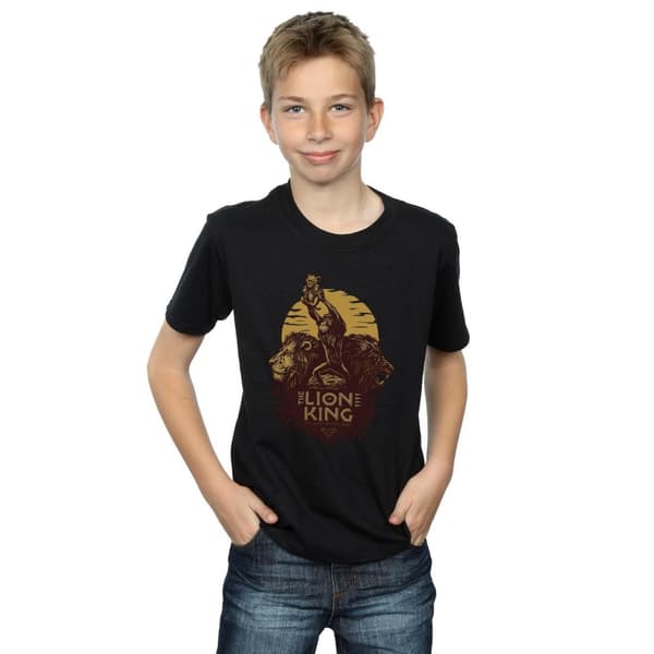 Disney T-shirt med collage av soluppgång från Lejonkungen-filmen