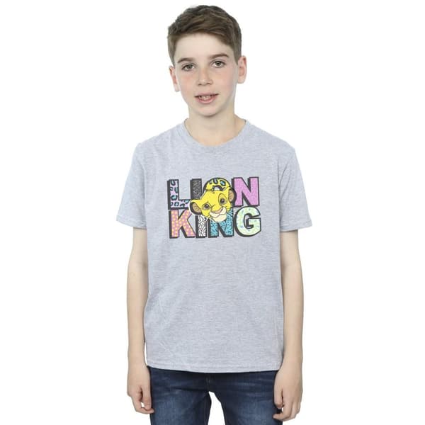 Disney Pojkar Lejonkungen - T-shirt med logotyp och mönster