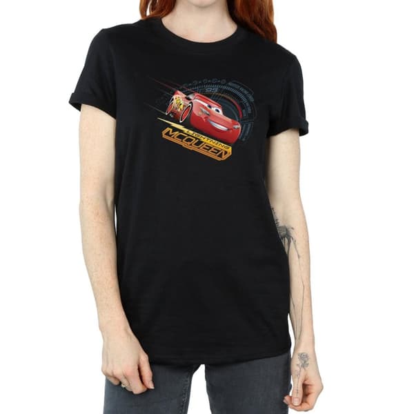 Disney Dam/Tjej Cars Blixten McQueen Boyfriend-T-shirt i bomull