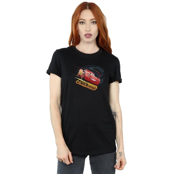 Disney Dam/Tjej Cars Blixten McQueen Boyfriend-T-shirt i bomull