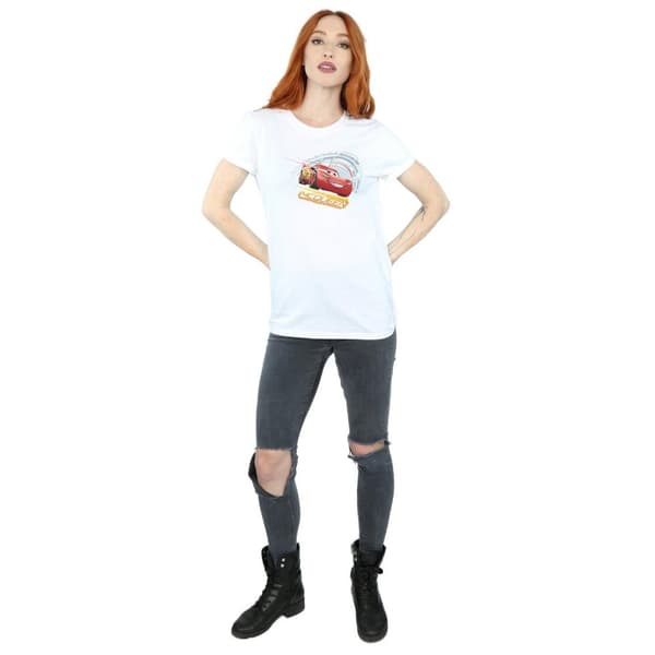 Disney Dam/Tjej Cars Blixten McQueen Boyfriend-T-shirt i bomull