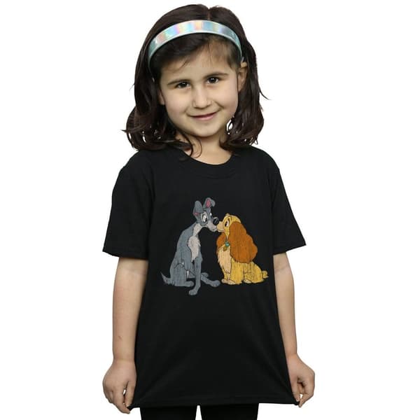 Disney Lady And The Tramp - T-shirt i bomull med tryck och kyssar