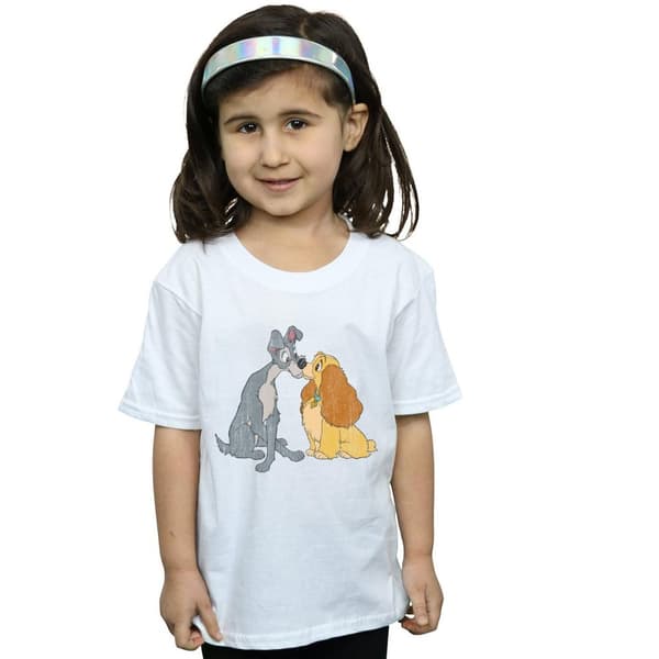 Disney Lady And The Tramp - T-shirt i bomull med tryck och kyssar