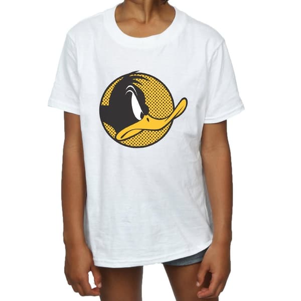 Looney Tunes Daffy Duck - T-shirt i bomull med prickig profil för flickor