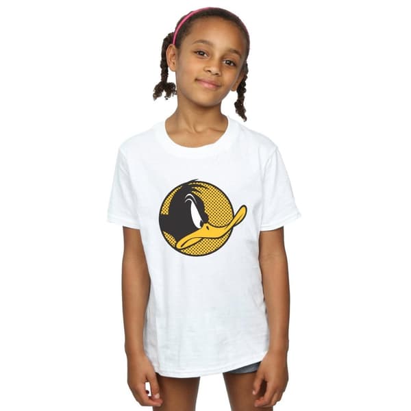 Looney Tunes Daffy Duck - T-shirt i bomull med prickig profil för flickor