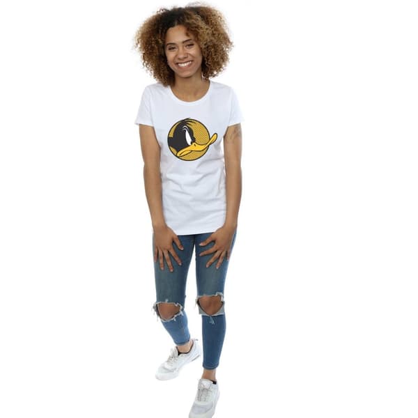 Looney Tunes Womens/Ladies Daffy Duck Dotted Profile Cotton T-Shirt
