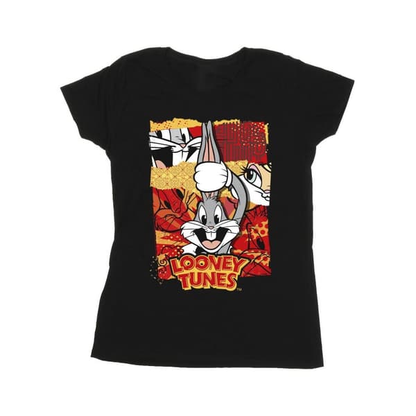 Looney Tunes Womens/Ladies Bugs Rabbit Comic New Year Cotton T-Shirt