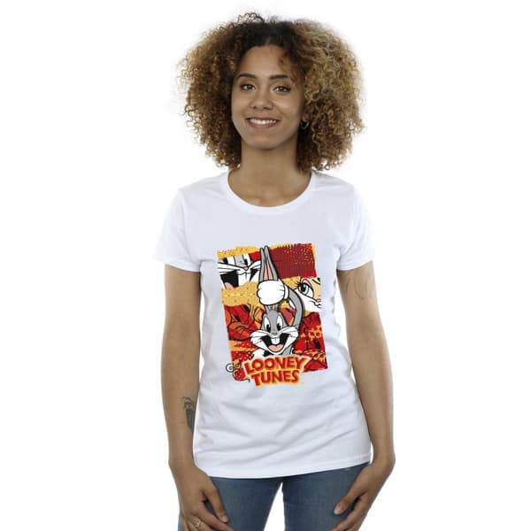 Looney Tunes Womens/Ladies Bugs Rabbit Comic New Year Cotton T-Shirt