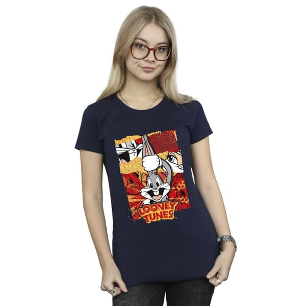 Looney Tunes Womens/Ladies Bugs Rabbit Comic New Year Cotton T-Shirt