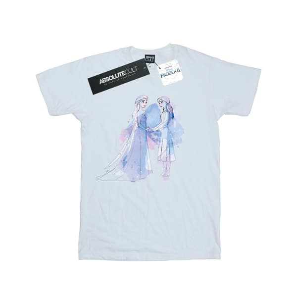 Disney Girls Frozen 2 Elsa Anna Sisters Sketch Cotton T-Shirt White 12-13 Years