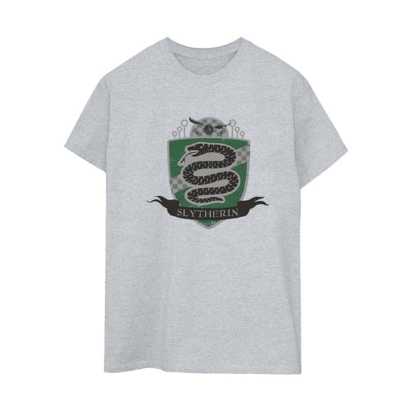 Harry Potter Womens/Ladies Slytherin Chest Badge Cotton Boyfriend T-Shirt