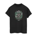 Miniatyrbillede 1 af 3: Harry Potter Womens/Ladies Slytherin Chest Badge Cotton Boyfriend T-Shirt