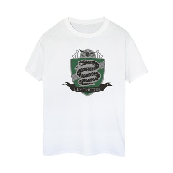 Harry Potter Womens/Ladies Slytherin Chest Badge Cotton Boyfriend T-Shirt