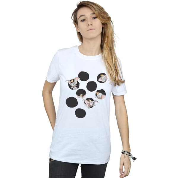 Disney Dam/dam Dumbo Peekaboo Boyfriend T-shirt i bomull