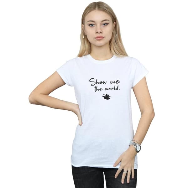 Disney Dam/kvinnor Aladdin Visa mig världen T-shirt i bomull