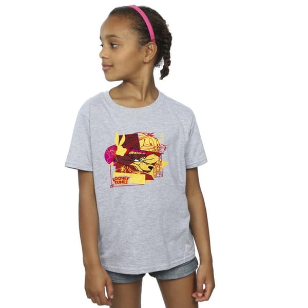 Looney Tunes Girls Wile E Coyote Bugs Rabbit New Year Cotton T-Shirt