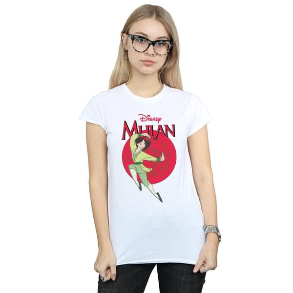 Disney Womens/Ladies Mulan Dragon Circle Cotton T-Shirt