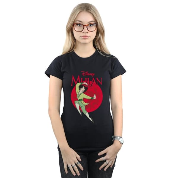 Disney Womens/Ladies Mulan Dragon Circle Cotton T-Shirt