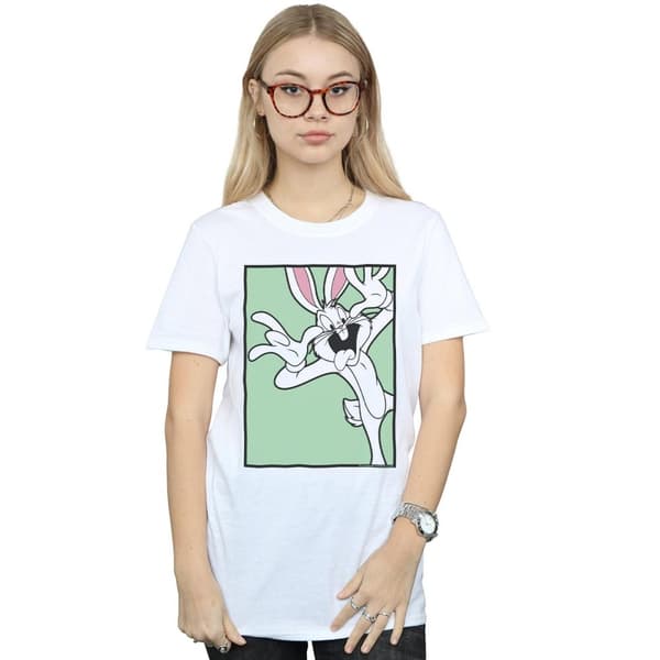 Looney Tunes Womens/Ladies Bugs Bunny Funny Face Cotton Boyfriend T-Shirt