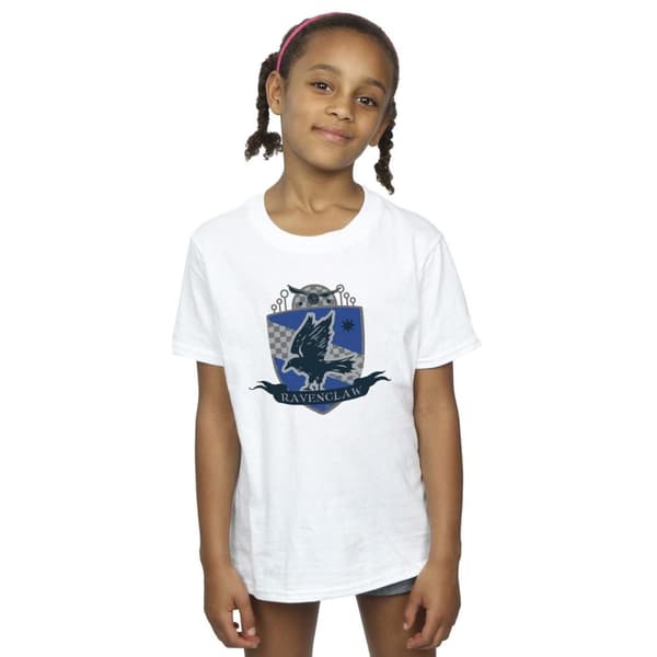 Harry Potter T-shirt i bomull med Ravenclaw-märke på bröstet