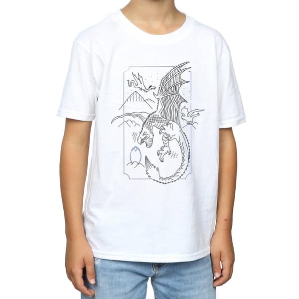 Harry Potter Pojkar - Dragon Line Art T-shirt