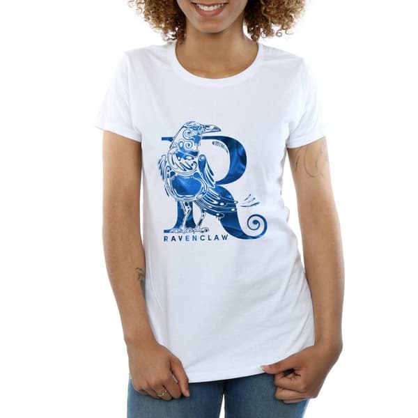 Harry Potter Womens/Ladies Ravenclaw Raven Cotton T-Shirt