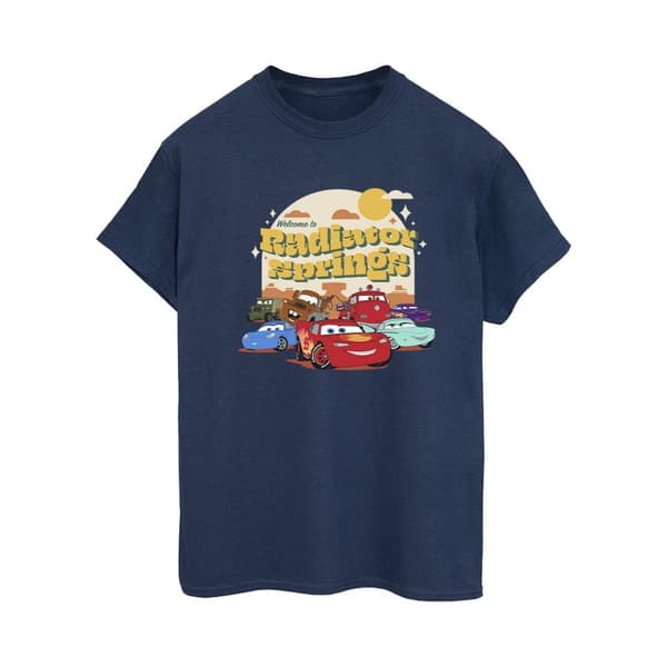 Disney Dam/Tjej Cars Radiator Springs Group Boyfriend T-shirt i bomull