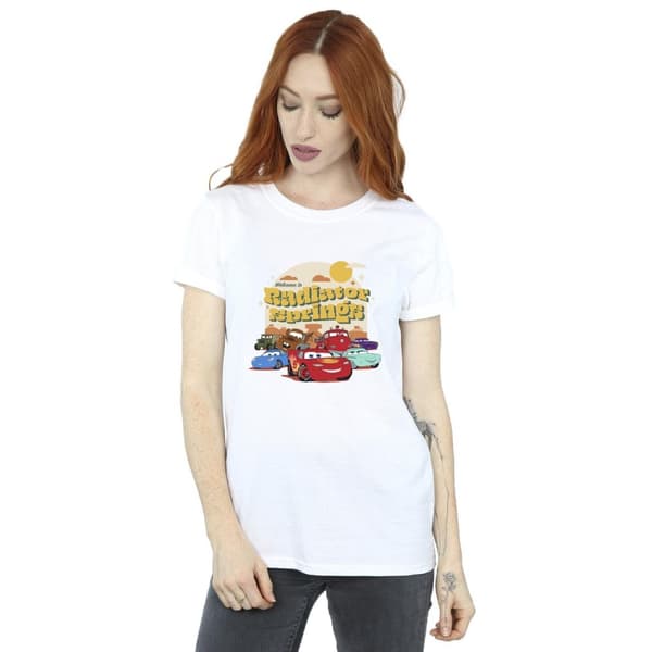 Disney Womens/Ladies Cars Radiator Springs Group Cotton Boyfriend T-Shirt