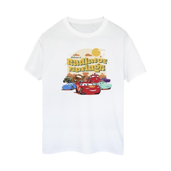 Disney Womens/Ladies Cars Radiator Springs Group Cotton Boyfriend T-Shirt