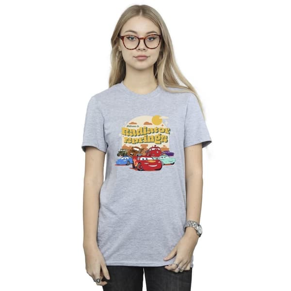 Disney Dam/Tjej Cars Radiator Springs Group Boyfriend T-shirt i bomull