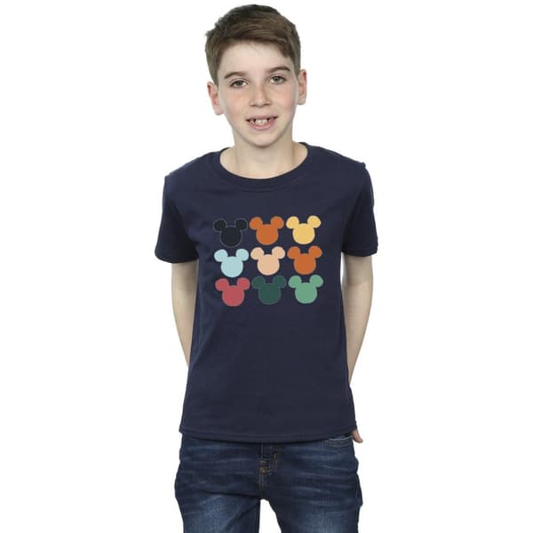 Disney T-shirt med Musse Pigg-huvud i fyrkant för pojkar