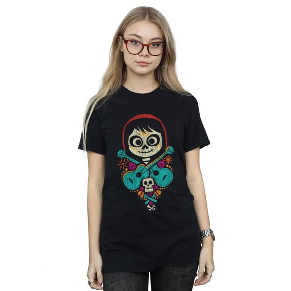 Disney Womens/Ladies Coco Miguel Crossed Guitars Cotton Boyfriend T-Shirt