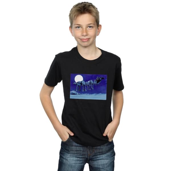 Star Wars Boys Christmas AT-AT Sleigh T-Shirt
